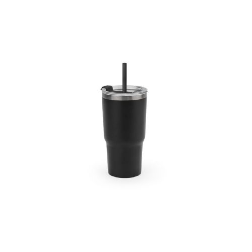 JOYNER M - Compact stainless steel travel cup (91% recycled) with vacuum insulated double wall and matt finish 600 mL