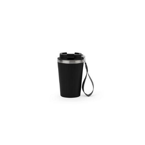 SPITZ - Stainless steel travel mug (90% recycled) with PP outer wall and matte finish 440 mL