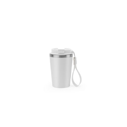 SPITZ - Stainless steel travel mug (90% recycled) with PP outer wall and matte finish 440 mL