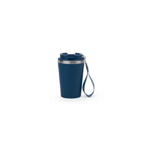 SPITZ - Stainless steel travel mug (90% recycled) with PP outer wall and matte finish 440 mL