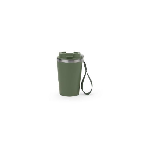SPITZ - Stainless steel travel mug (90% recycled) with PP outer wall and matte finish 440 mL