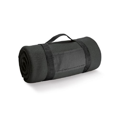 THORPE - Fleece blanket with removable handle (180 g/m²)