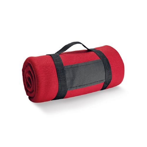 THORPE - Fleece blanket with removable handle (180 g/m²)