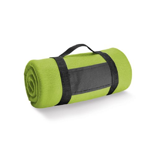 THORPE - Fleece blanket with removable handle (180 g/m²)