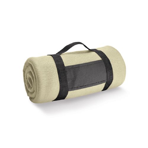 THORPE - Fleece blanket with removable handle (180 g/m²)