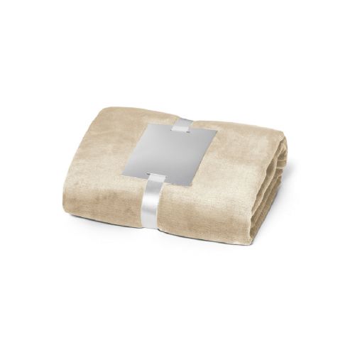 DYLEAF - (240 g/m²) fleece blanket with ribbon wrap and personalisation card