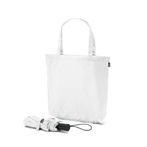 SKYLAR - 2-in-1 umbrella with recycled polyester shopping bag included