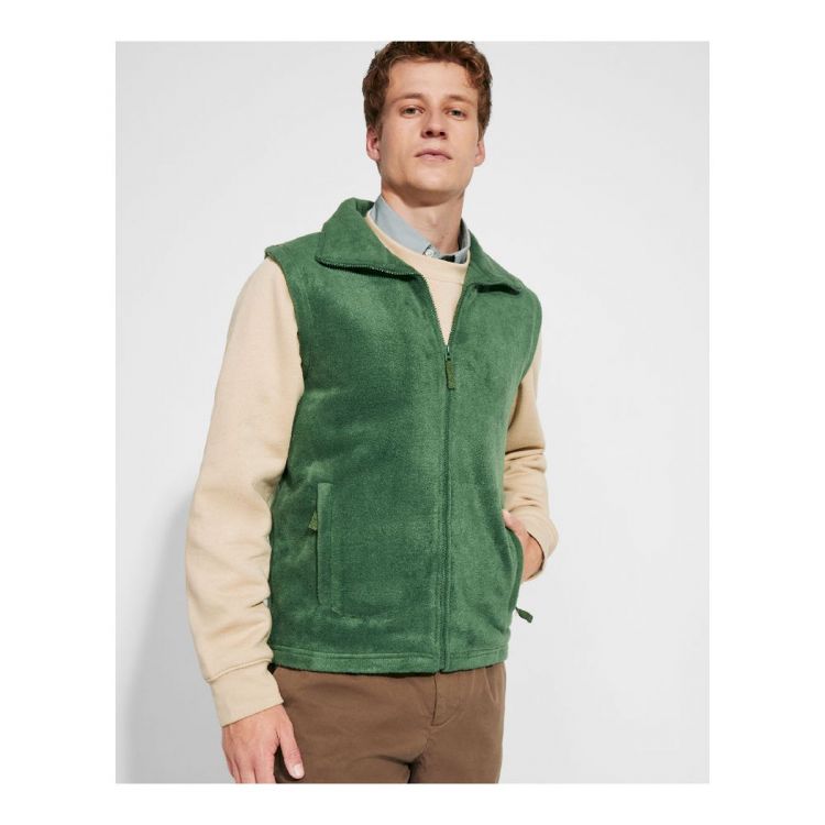 POCATELLO Fleece vest with polo neck and matching zipper