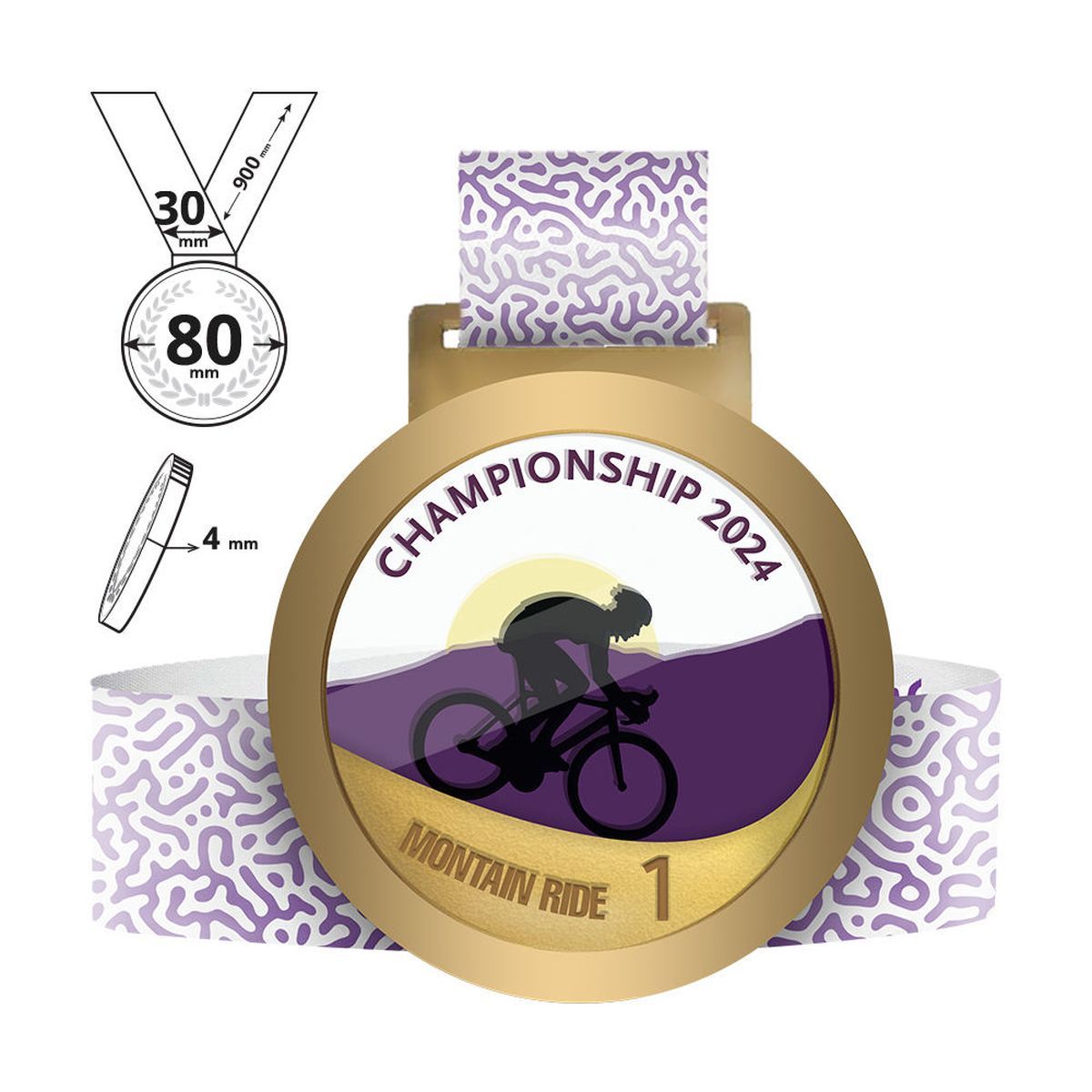 NARA - steel and plexiglass medal 4mm, 80x80 mm | GL711440E