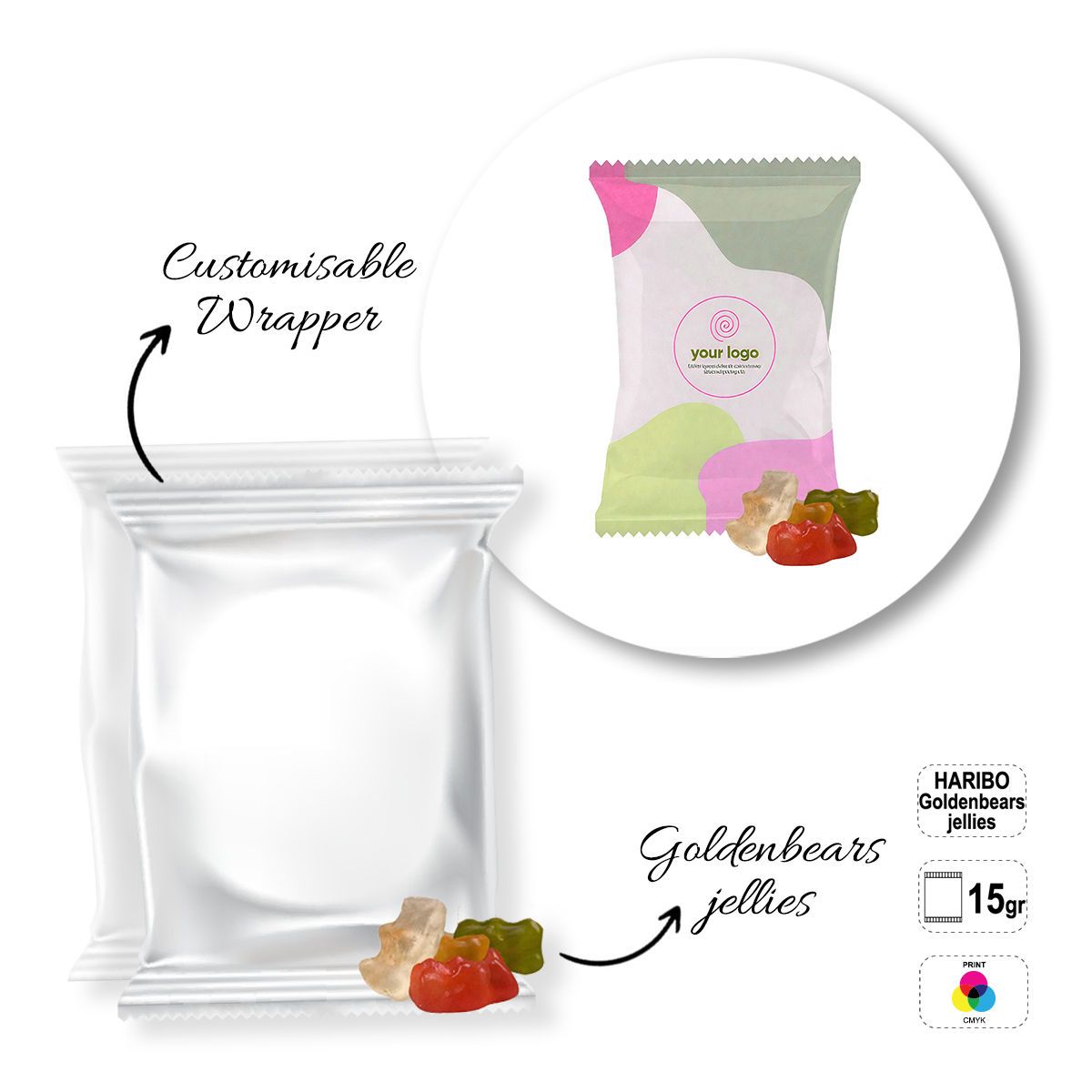SWEET BAG - sachet of candies, 87x70 mm | GL810307B