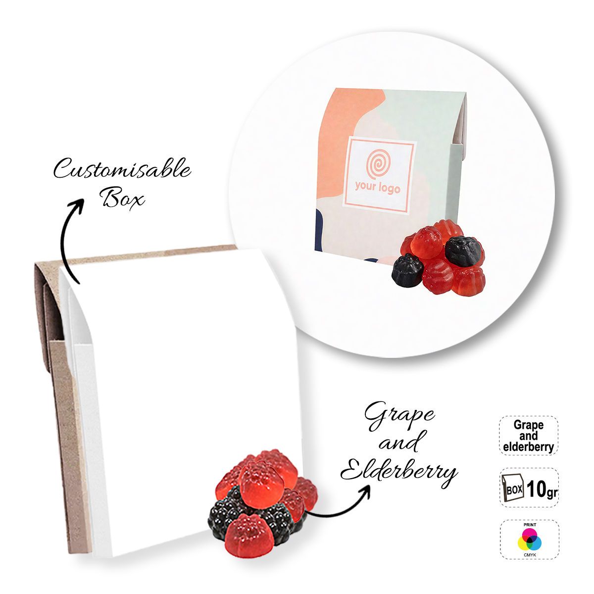 JELLY BOX - Gummy Candies, 80x70x10 mm | GL810309A