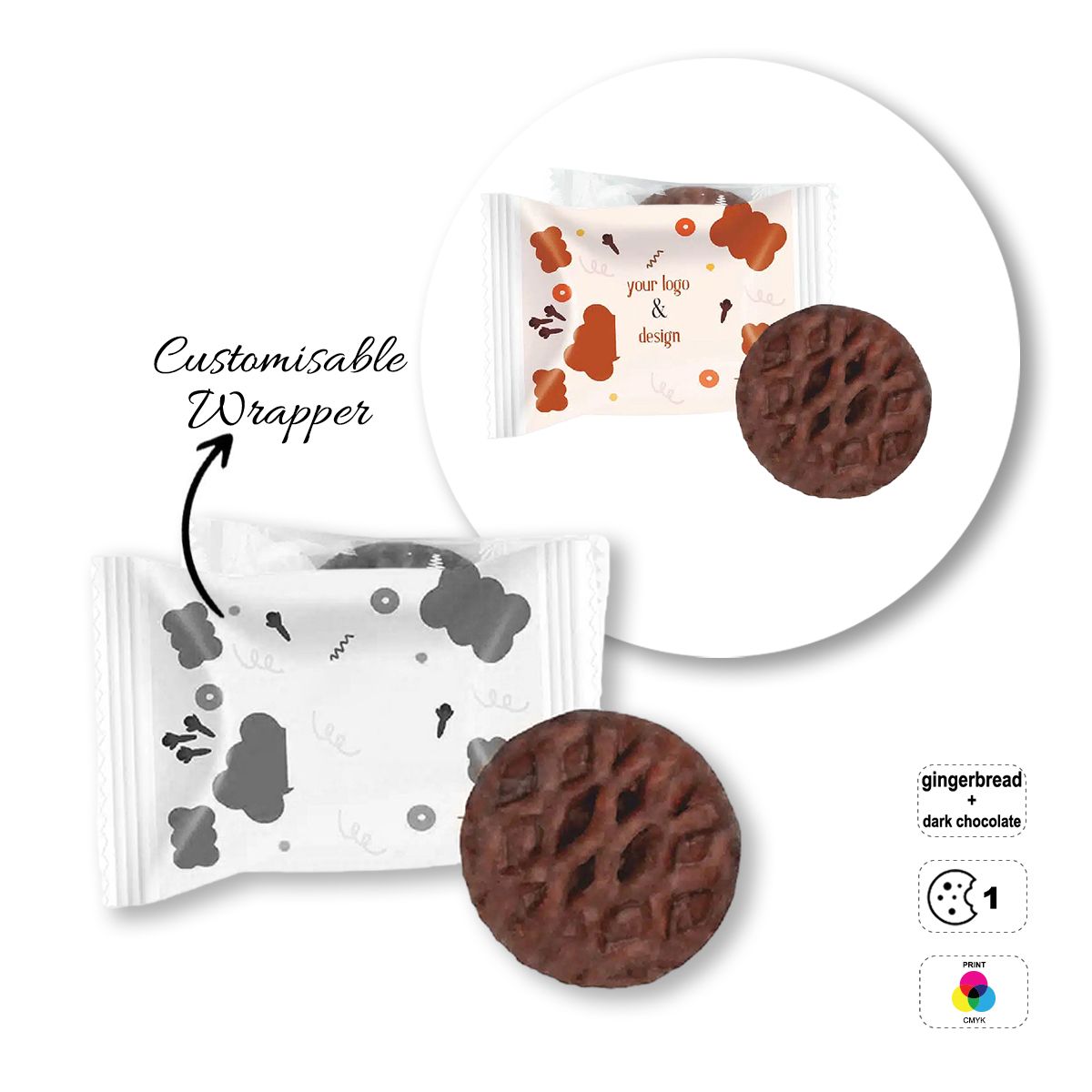 PREMIUM COOKIE - soft spiced biscuit, 107x75 mm | GL810703A