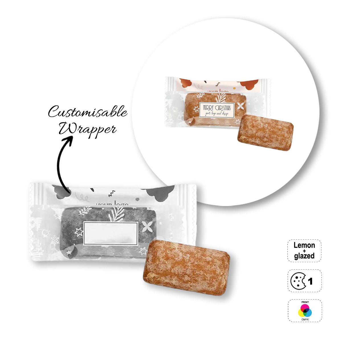 PREMIUM COOKIE - soft spiced biscuit, 92x37 mm | GL810703C