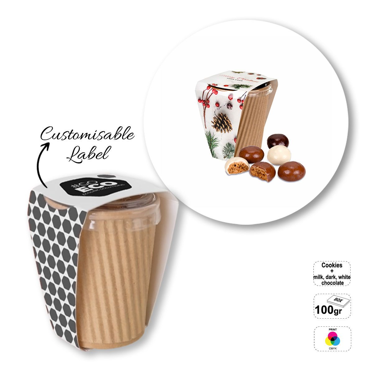 DELICIOUS CUP - packet of sweet snacks, 80x80x95 mm | GL810807A