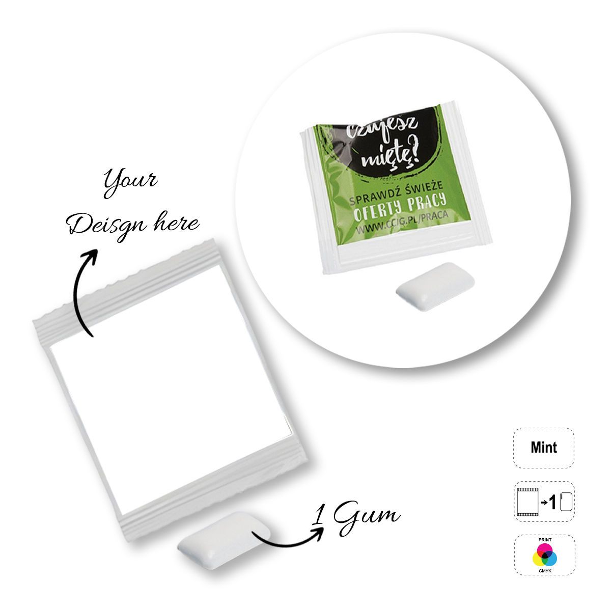 1.2.3. MINTS - chewing gum, 60x70 mm | GL810901A