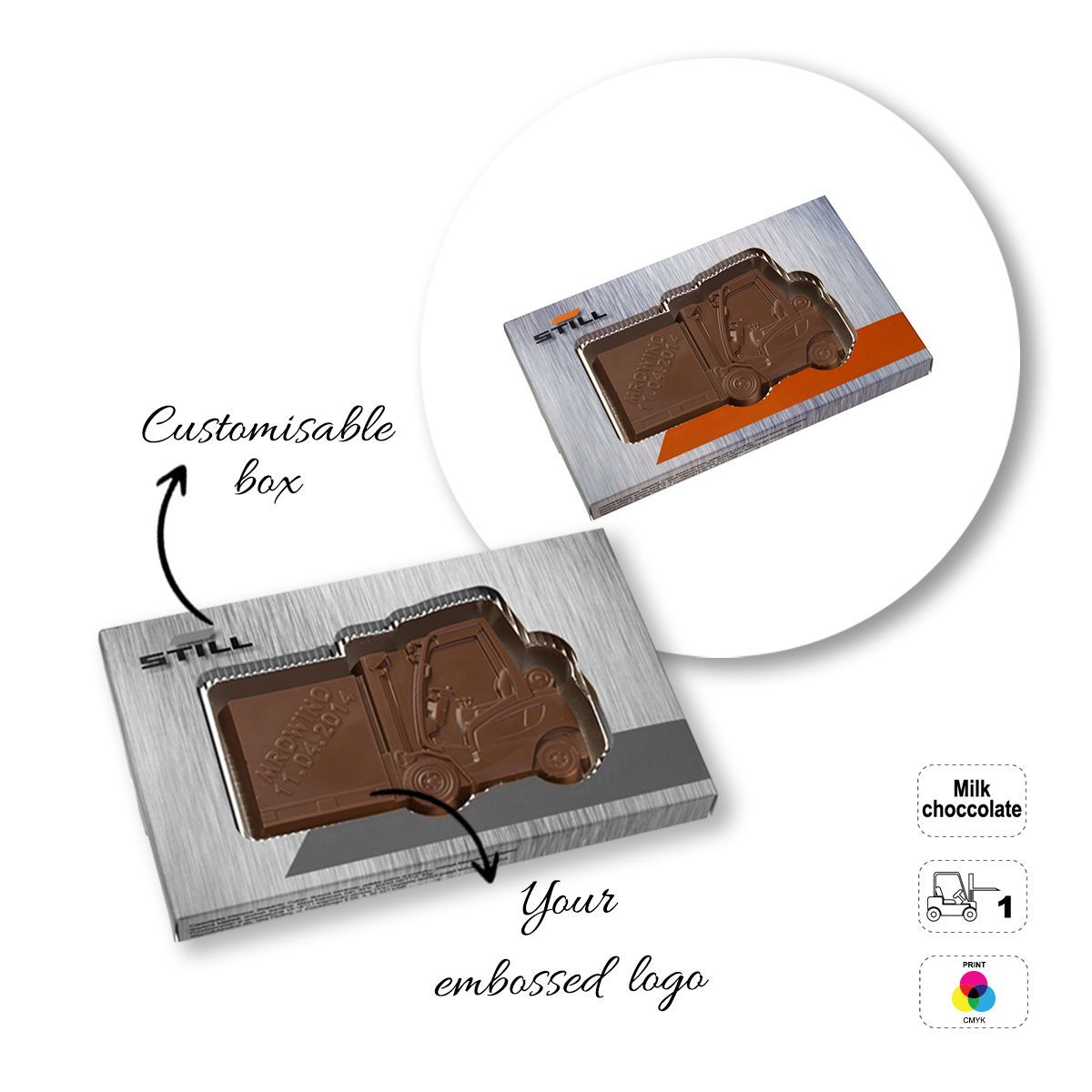 CHOCO4MAT A - chocolate bar, various shapes, 175x107x15 mm | GL811105A