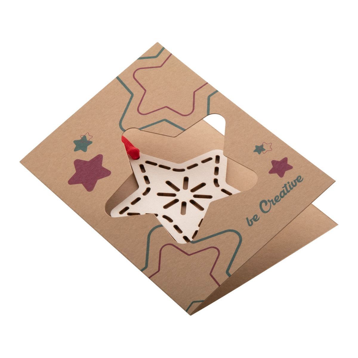 TREECARD ECO - Christmas card, star | HG718645A
