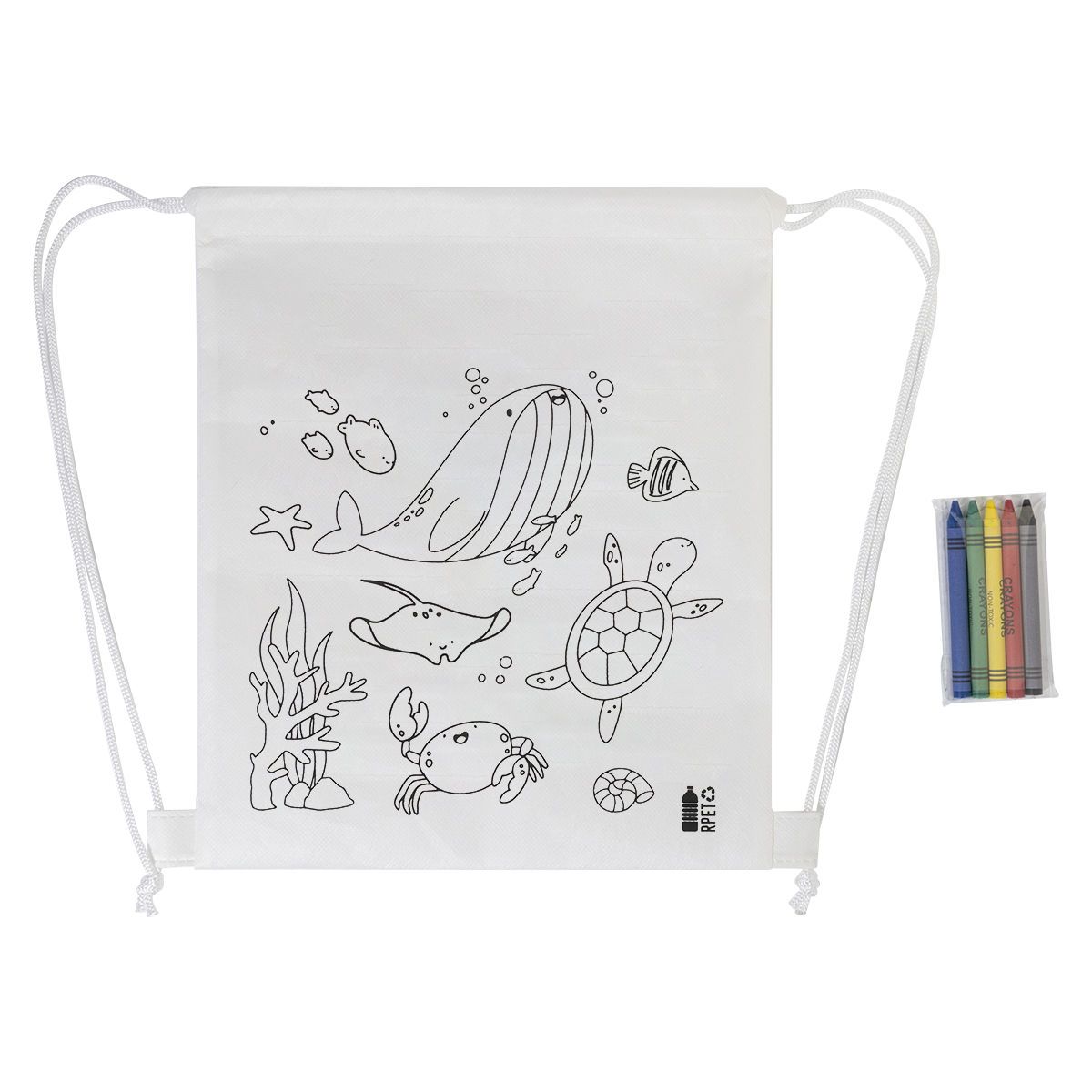 ZOCOLO - RPET colouring drawstring bag, sea | HG800298B