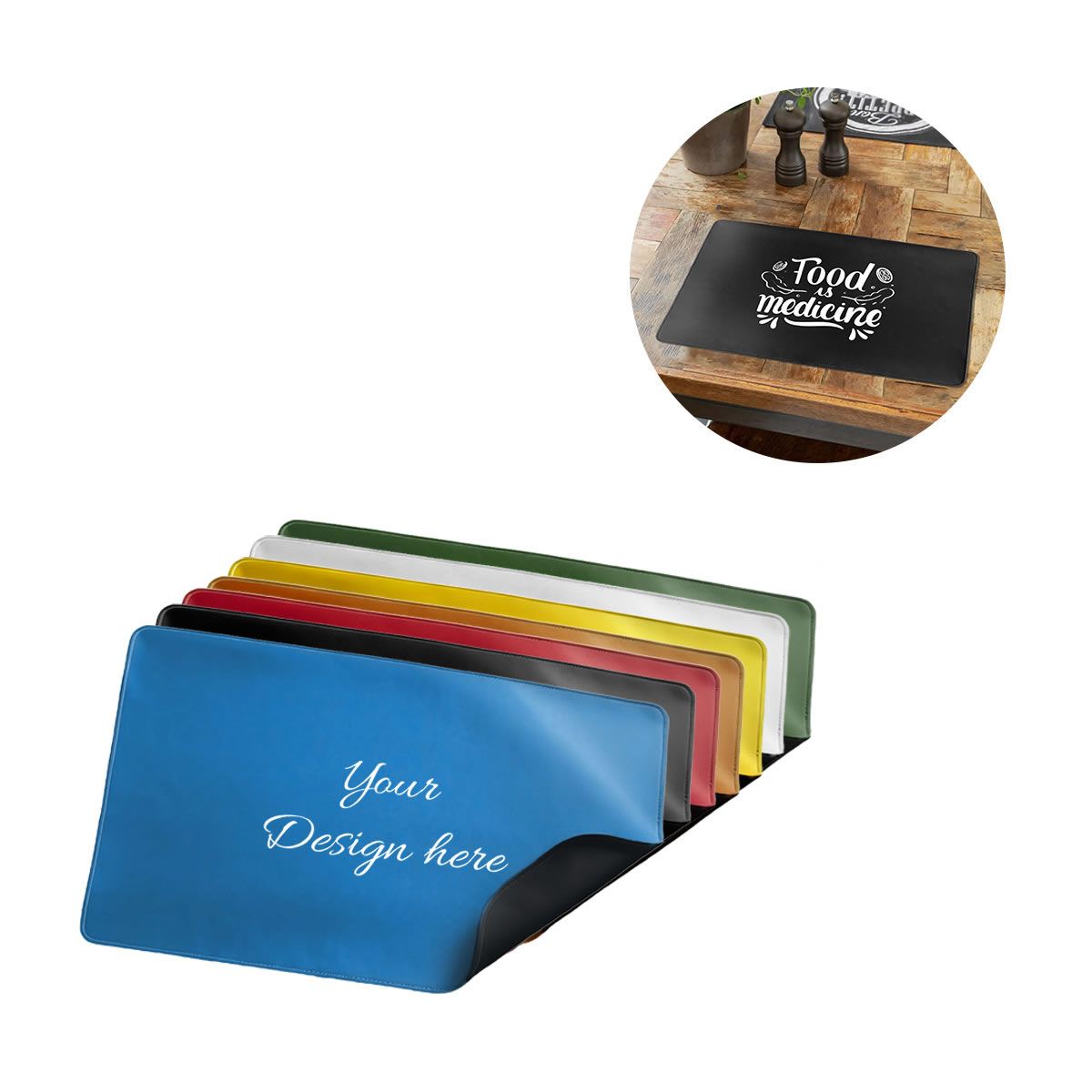 Promotional rectangular placemat, best PRICE! Free DELIVERY PLACE
