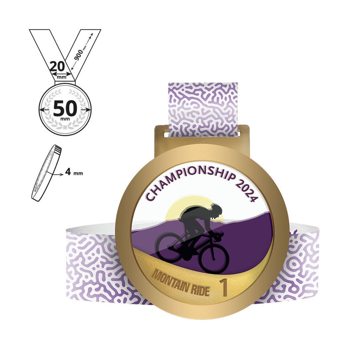 NARA - steel and plexiglass medal 4mm, 50x50 mm | GL711440B