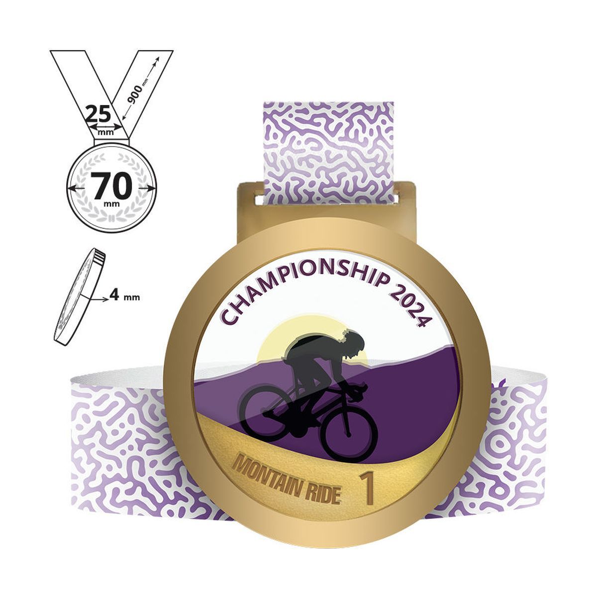 NARA - steel and plexiglass medal 4mm, 70x70 mm | GL711440D