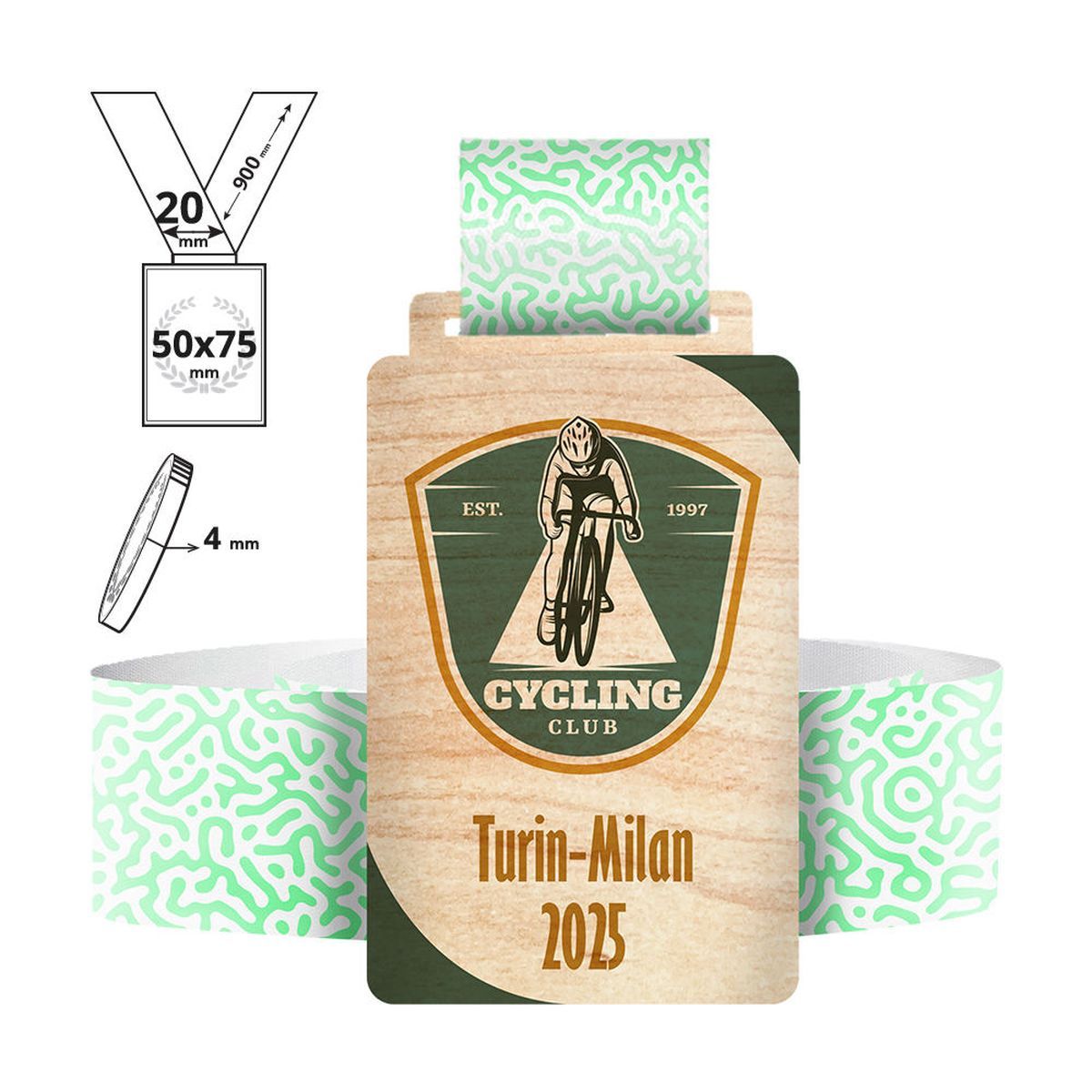 YOKOHAMA - plywood medal 4mm, 50x75 mm | GL713240B