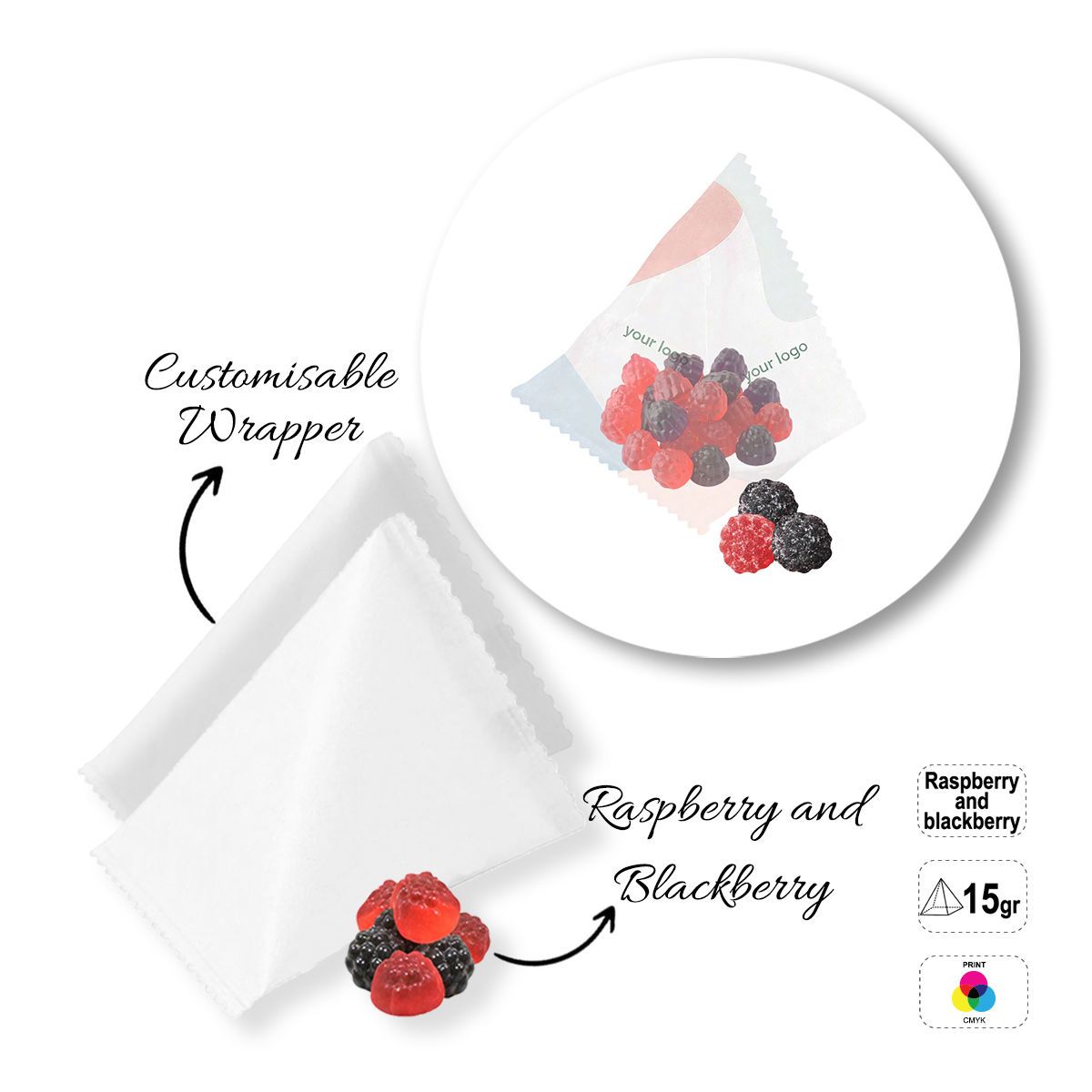 SWEET PIRAMID - mini sweets, 70x70x70 mm | GL810303B