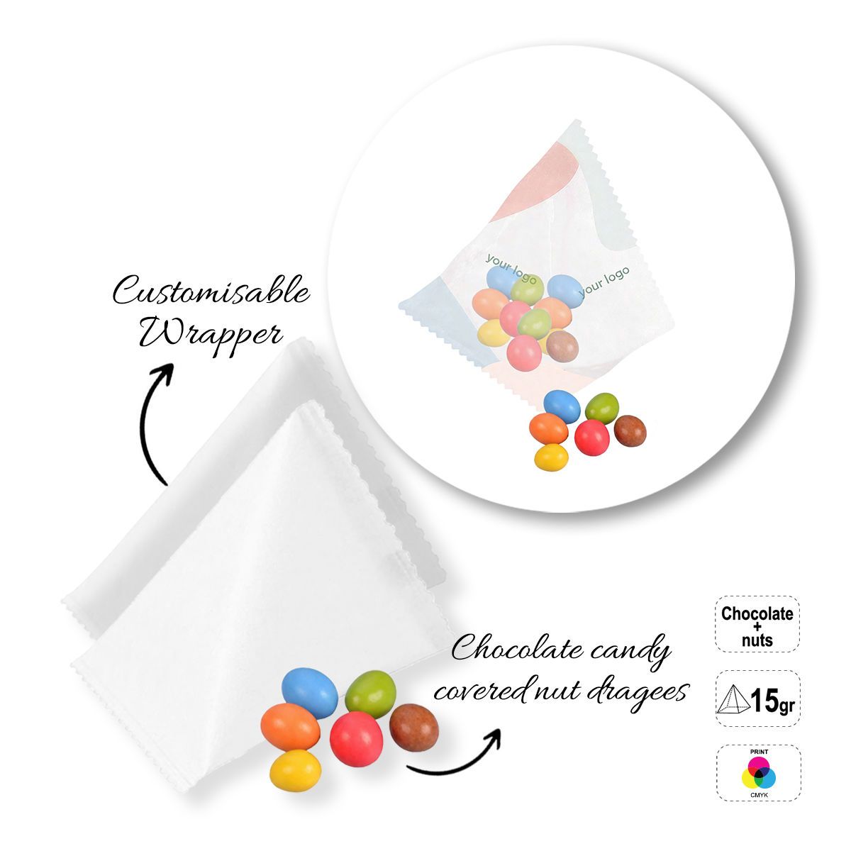 SWEET PIRAMID - mini sweets, 70x70x70 mm | GL810303C