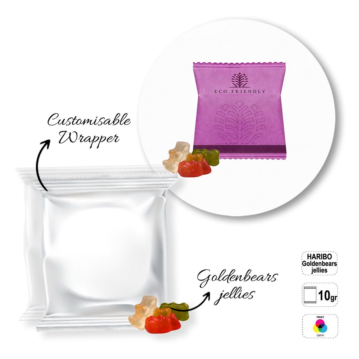 SWEET BAG MINI - sachet of sweets, 70x70 mm | GL810306B