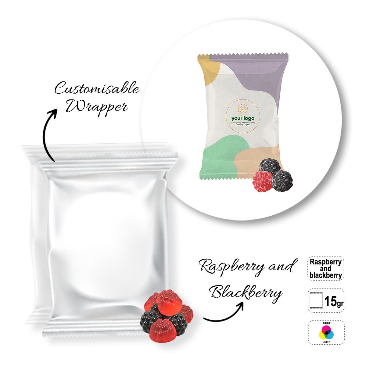 SWEET BAG - sachet of candies, 87x70 mm | GL810307A