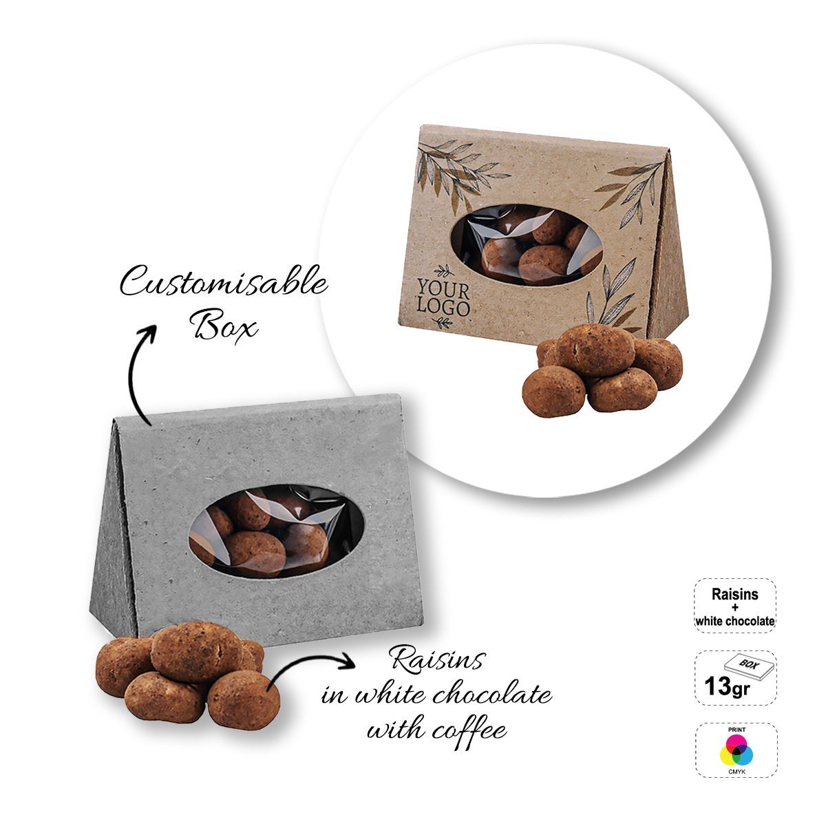 SINGLE BITE - box of chocolate-covered dried fruit, 67x32x50 mm | GL810801B