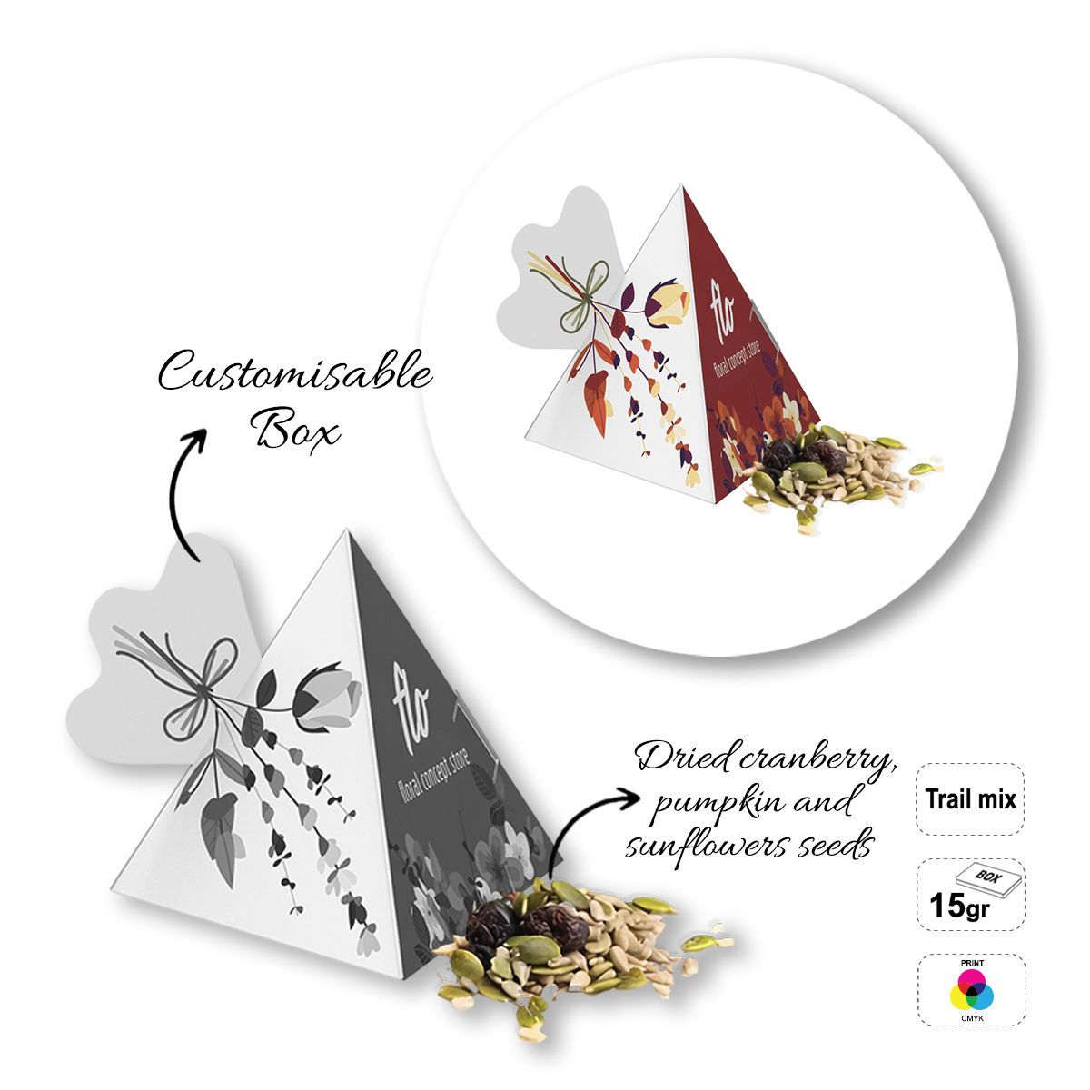 FIT TREAT - snack box of dried fruit and seeds, 90x90x110 mm | GL810802C