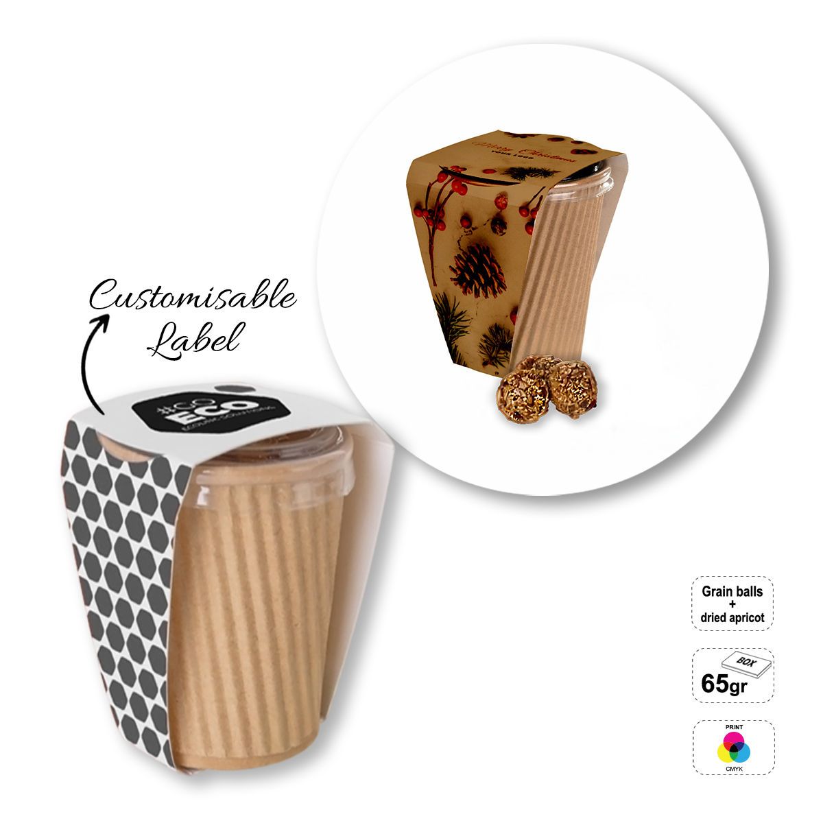 DELICIOUS CUP - packet of sweet snacks, 80x80x95 mm | GL810807B