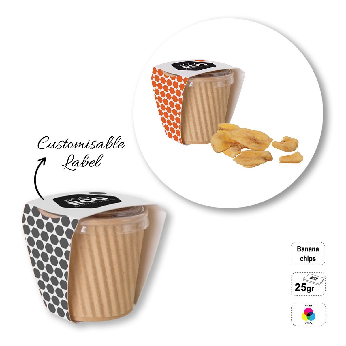 CRISPY CUP - box of fruit chips, 63x63x63 mm | GL810808B