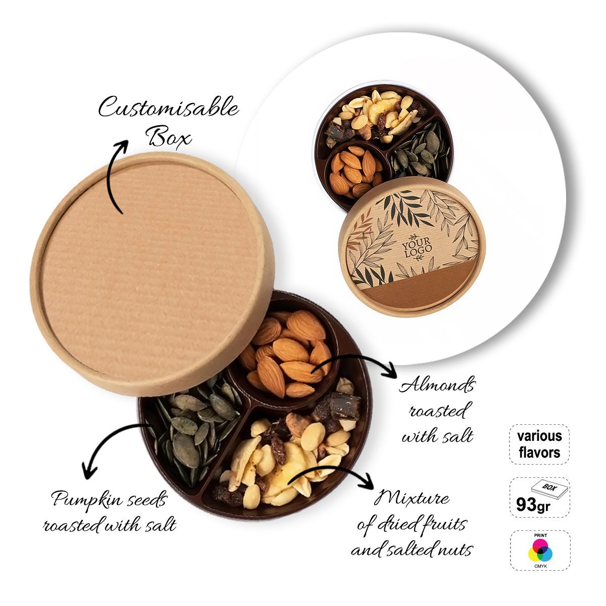 TASTY TRIO - packet of dried fruit, 126x126x50 mm | GL810826B