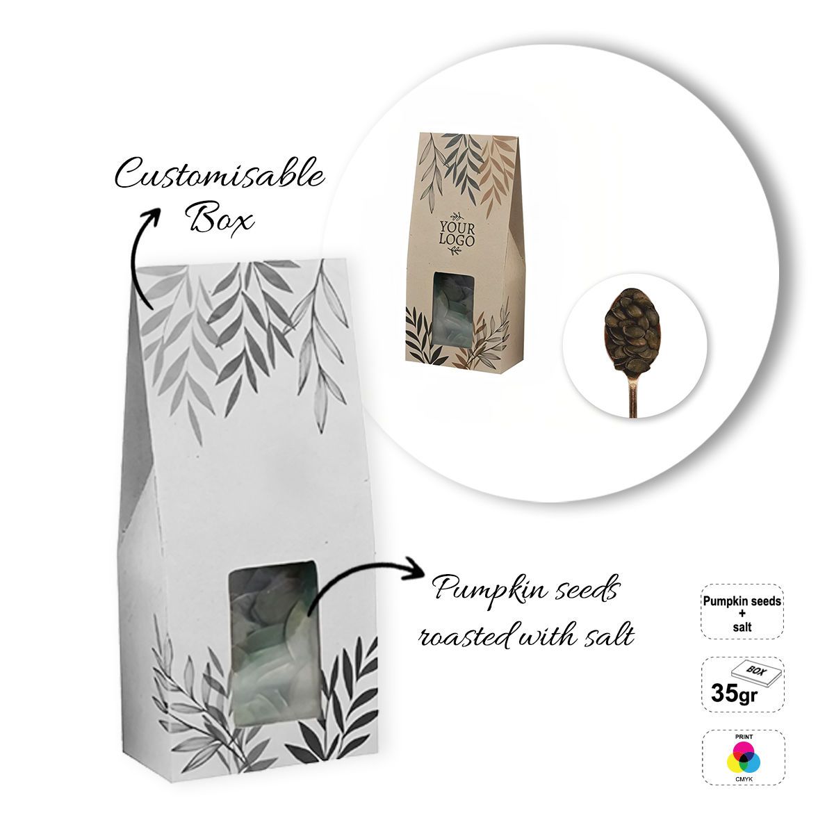 SEEDS&NUTS BAG - tin of dried fruit, 60x32x128 mm | GL810835A