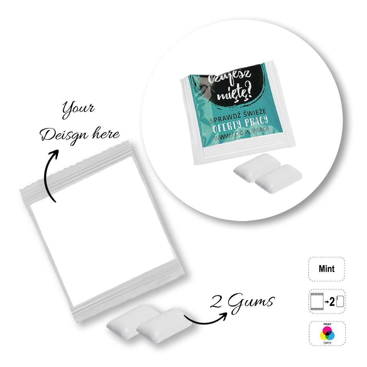 1.2.3. MINTS - chewing gum, 60x70 mm | GL810901B