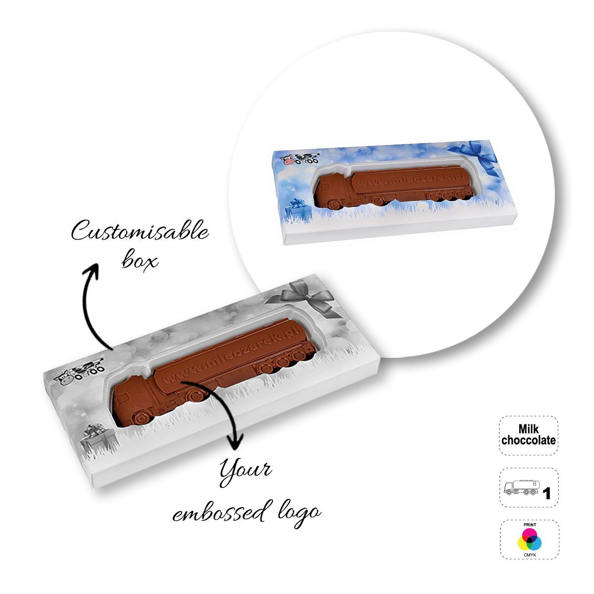 CHOCO4MAT A - chocolate bar, various shapes, 232x98x20 mm | GL811105F