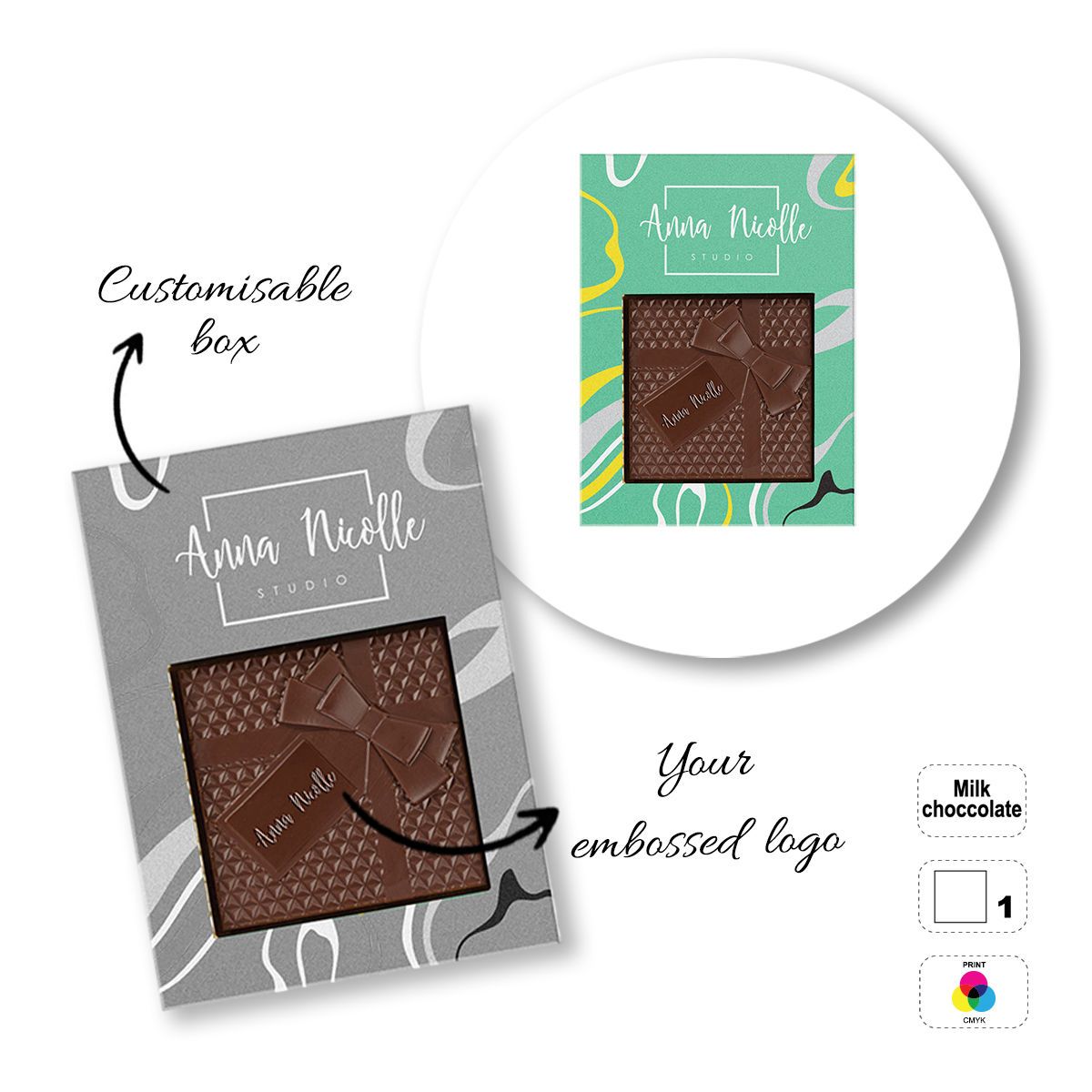 CHOCO4MAT C - chocolate bar, various shapes, 182x132x15 mm | GL811107D