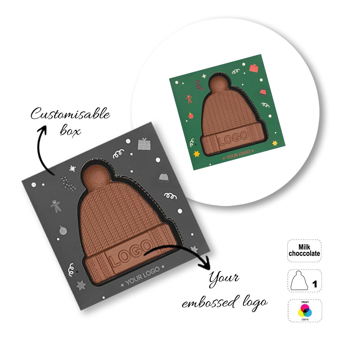 CHOCO4MAT C - chocolate bar, various shapes, 135x135x15 mm | GL811107F