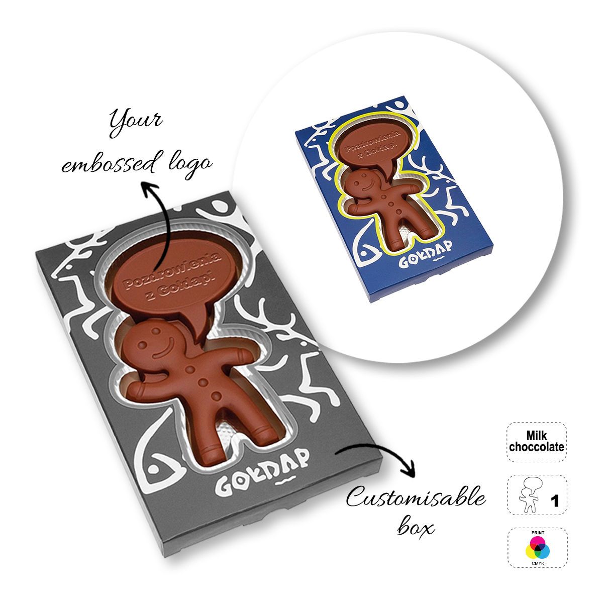 CHOCO4MAT E - chocolate bar, various shapes, 175x107x15 mm | GL811109B