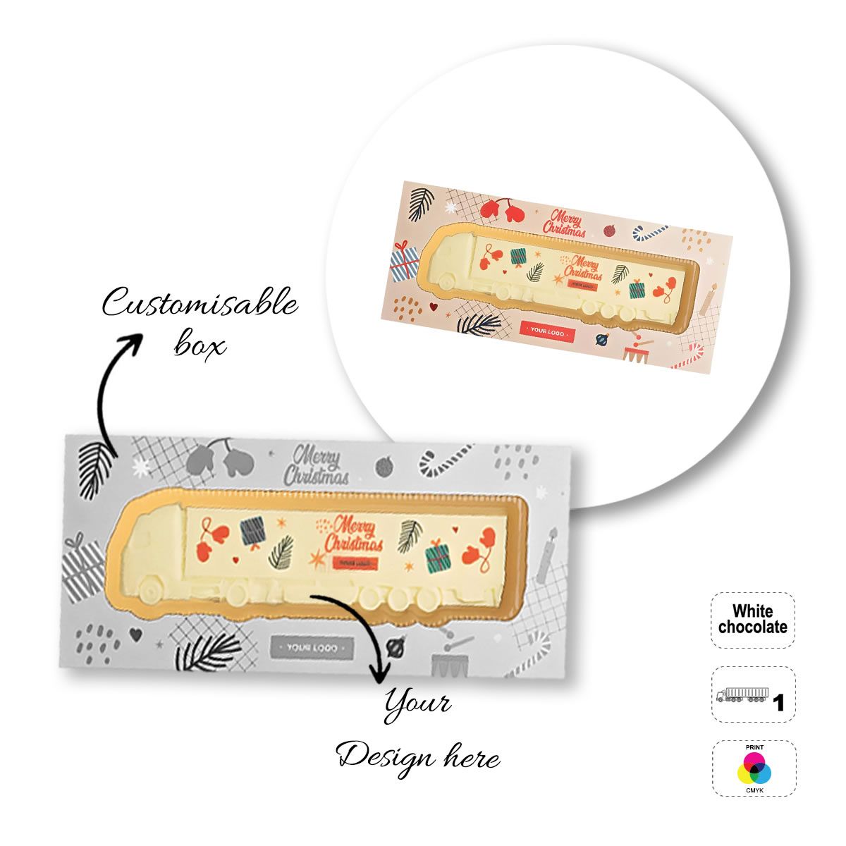 LOGO CHOCO4MAT B - printable chocolate bar, various shapes, 232x98x20 mm | GL811111B