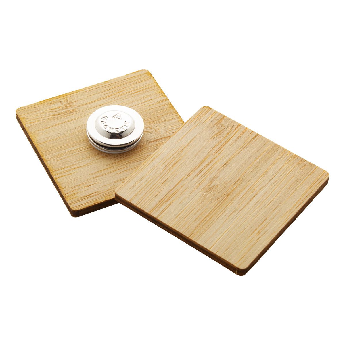 BOOBADGE - bamboo badge 45×45 mm | HG716415C