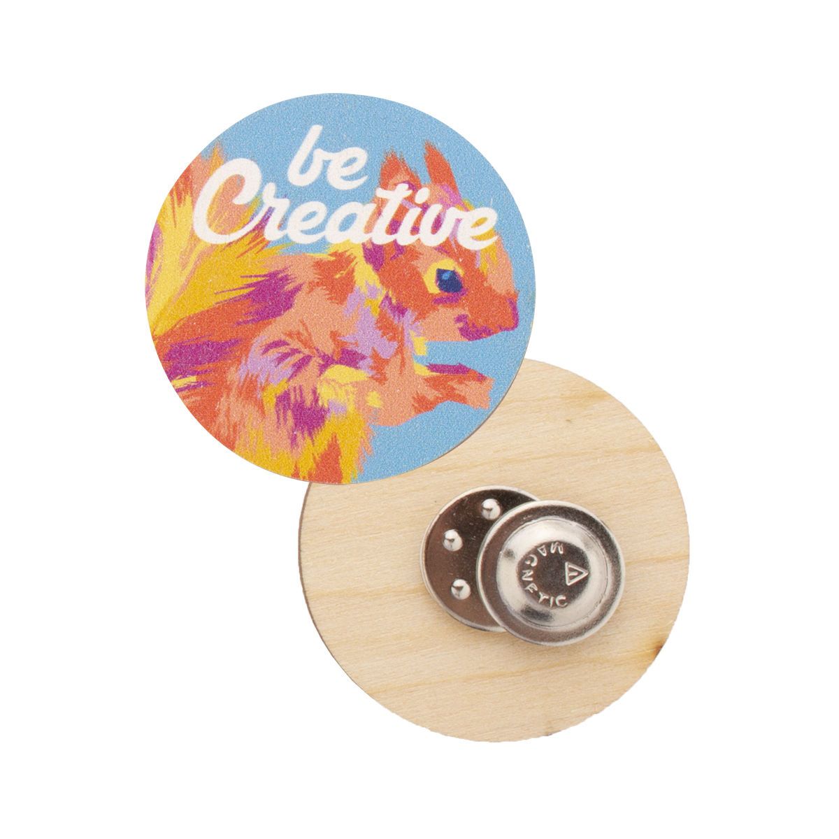 WOOBADGE - custom magnetic badge ø45 mm | HG716583A