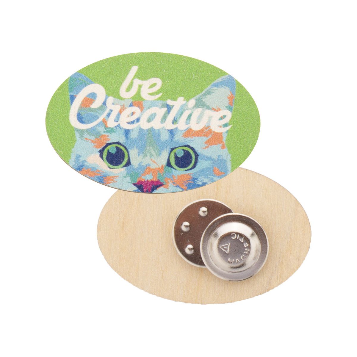 WOOBADGE - custom magnetic badge 35×53 mm | HG716583B