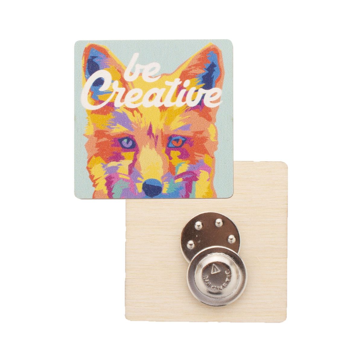 WOOBADGE - custom magnetic badge 45×45 mm | HG716583C