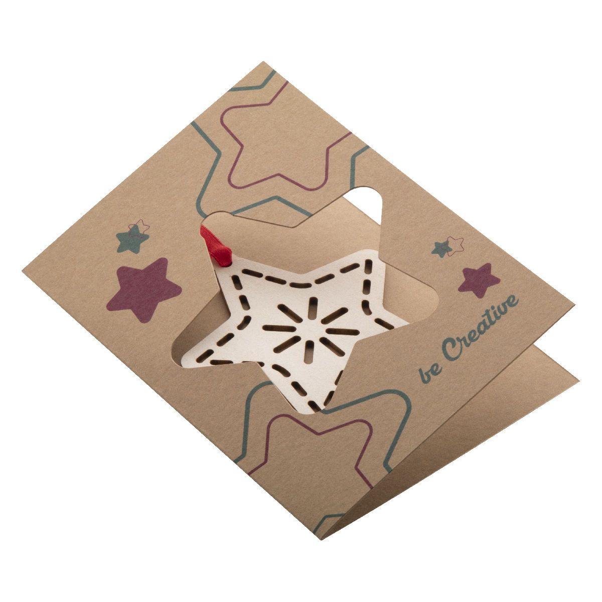 TREECARD ECO - Christmas card, star | HG718645A