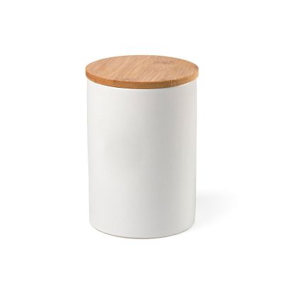 MUNCH 1000 - Canister Ceramic 980ml. Bamboo lid
