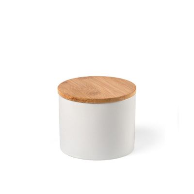 MUNCH 500 - Canister Ceramic 525ml. Bamboo lid