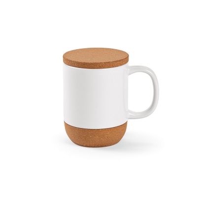 EBRO - Mug Ceramic, Cork lid and base 380ml. Sublimation